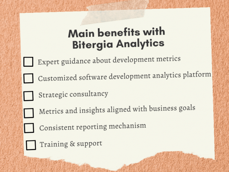 Main benefits with bitergia analytics