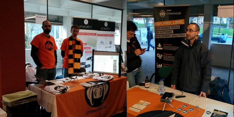 Our Bitergian booth during and after FOSDEM